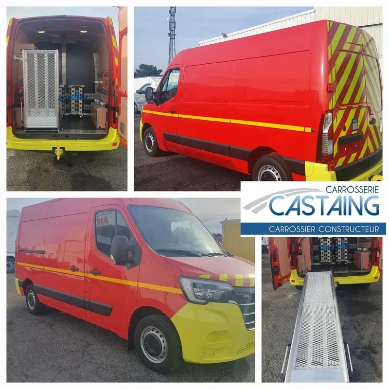 aménagement camionnette pompiers